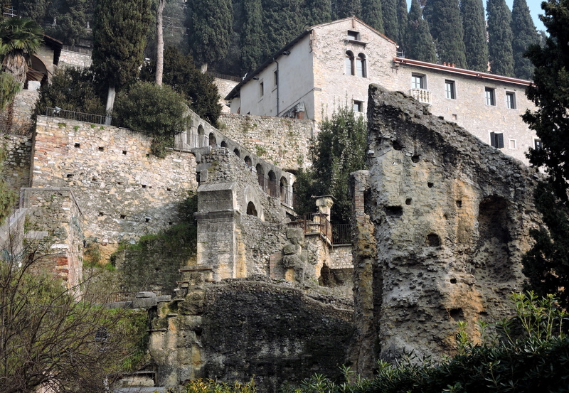 built structure, history, day, tree, building, tourism, travel, verona, low angle view, remains, nature, ancient, stone, 4K, roman theatre, travel destinations