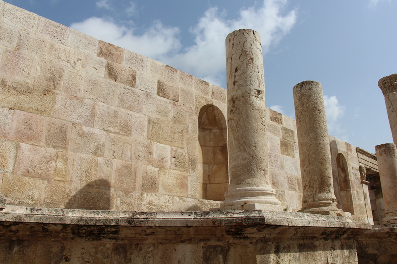 history, roman theatre, the past, ruined, ancient, nature, sky, ancient civilization, no people, travel, cloud - sky, columns, stone wall, wall, architecture