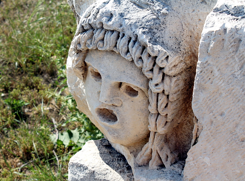 focus on foreground, greco-roman theatre, maura, archaeology, history, turkey, idol, travel destinations, ancient lycia, sculpture, the world, ancient civilization