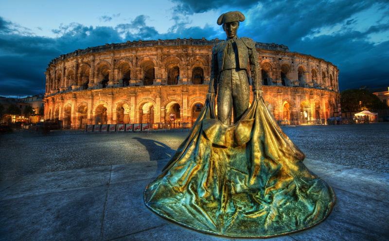 nature, the past, travel destinations, toreador, sky, tourism, Statue, sculpture, 5K, architecture, human representation, illuminated, rome, Night, ancient civilization