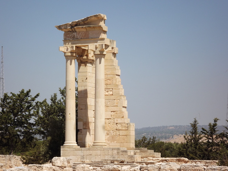 old ruin, history, History, clear sky, sky, architectural column, outdoors, architecture, Ancient, tourism, mediterranean, archaeology, island, archeological