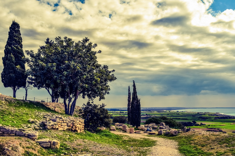 remains, no people, cloud - Sky, mediterranean, scenery, growth, Cyprus, nature, Ruins, old, tree, religion, history, landscape, historical, rural Scene
