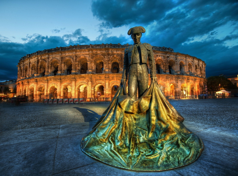 no people, sculpture, art and craft, 2K, history, rome, building exterior, ancient civilization, colosseum, the past, ancient, creativity, dusk, Europe