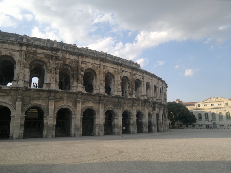the past, travel, day, architectural column, ancient civilization, 4K, history, nimes, archaeology, nature, built structure, outdoors, city, tourism, arch