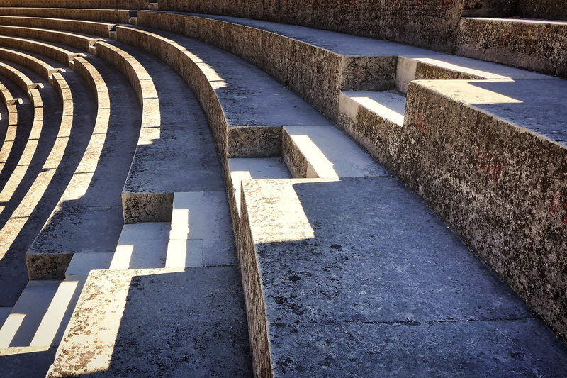 outdoors, nature, built structure, day, pattern, roman, symbol, colosseum, tourism, gray, staircase, sit, theater, the way forward, roman theatre, travel