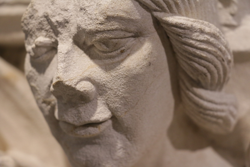 craft, close-up, head, stone material, museum, human hair, human face, art and craft, human body part, nimes, people, vestige, human representation, body part