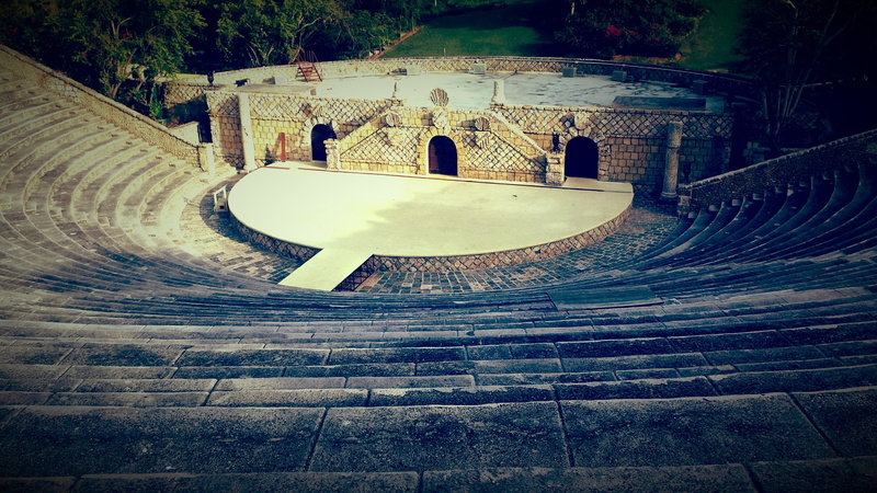 country house, lifestyles, stone, skateboard park, high angle view, unrecognizable person, built structure, railing, real people, architecture, old building