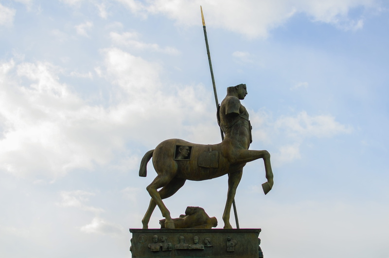 building, day, king - royal person, architecture, mammal, figurine, sculpture, animal, 4K, old, pompeii, art and craft, detail, sky, monument, craft, nature