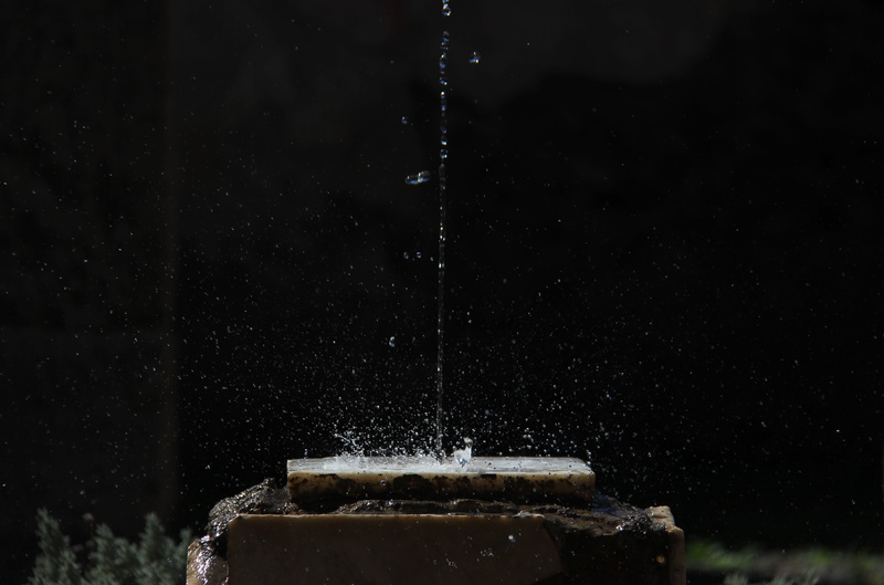 no people, snowing, fountain, close-up, food and drink, still life, focus on foreground, splash, water, sweet food, dairy product, splashing, motion, food
