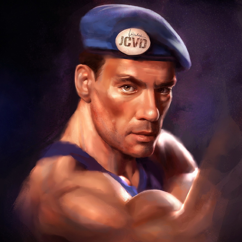 men, young men, sportsman, figure, painting, indoors, sport, adult, one person, looking at camera, man, serious, portrait, muscular build, profile, art