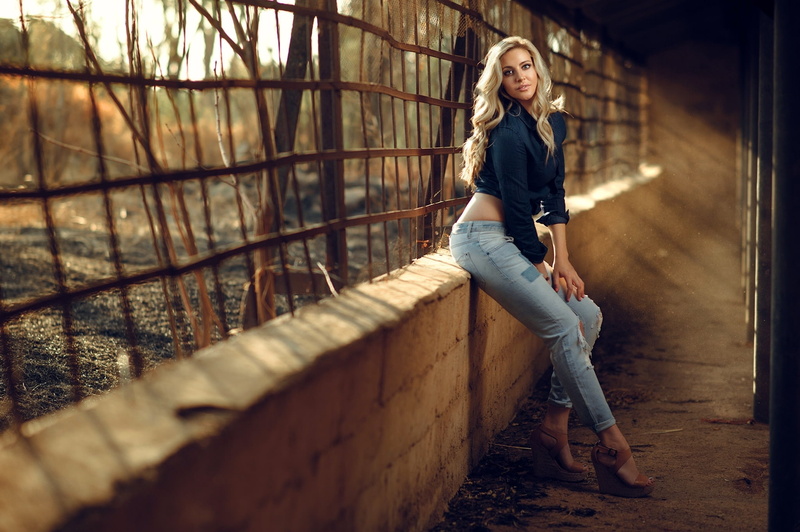 blue, model, jeans, pose, s, skinny, look, women, 1080P, blonde
