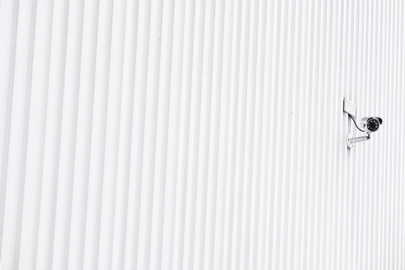 ceiling, no people, day, security camera, backgrounds, security, wall - building feature, pattern, monitoring, corrugated, protection, technology, copy space