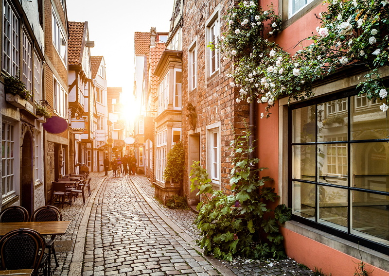 nature, 4K, cultures, old-fashioned, residential District, pavers, town, alley, flowers, transportation, green, famous Place, architecture, city, travel Destinations