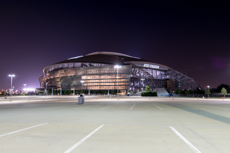 stadium, built Structure, no people, symbol, dallas, modern, night, 5K, famous Place, urban Scene, street, road marking, sign, texas, cityscape, sports