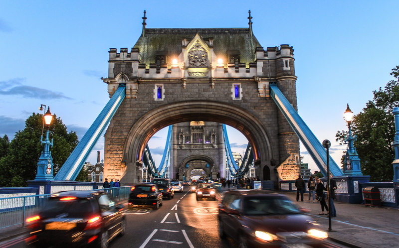 blurred motion, tourism, travel, famous Place, evening, bridge, built structure, 4K, car, exposure, attraction, building, abendstimmung, transportation