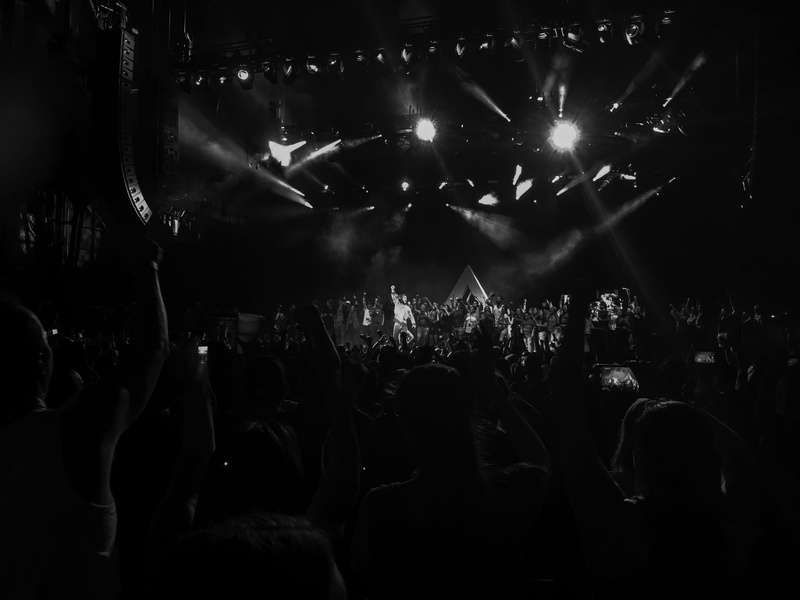 group of people, festival, illuminated, audience, light, music festival, usa, night, stage light, spectator, stage, excitement, west palm beach, performance