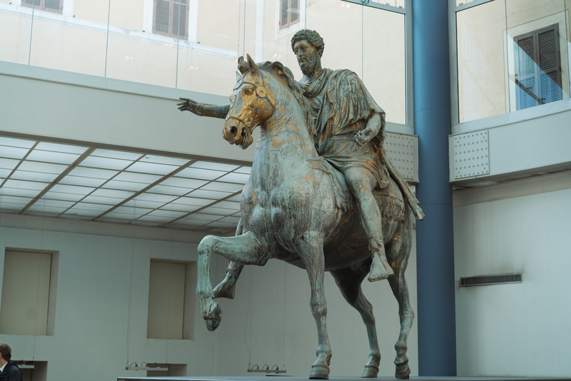 mammal, creativity, day, representation, craft, built structure, livestock, low angle view, art and craft, building exterior, history, capitoline museums