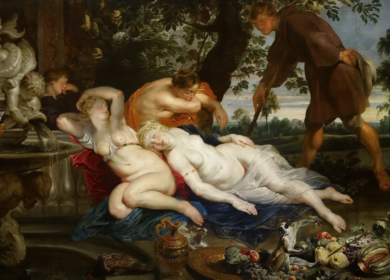 1080P, women, picture, painting, erotic, Peter Paul Rubens, walking, mythology, Pieter Paul Rubens, Cimon and Iphigenia, man, naked