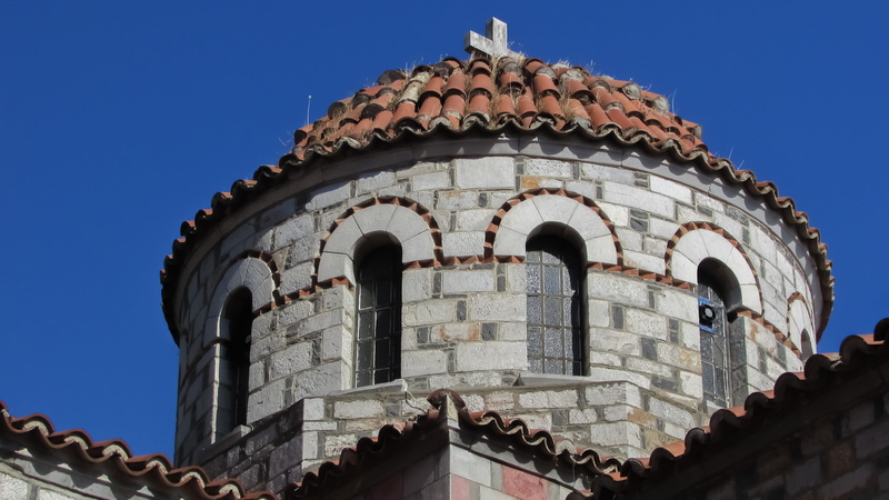 nature, arch, church, travel, blue, day, built structure, building exterior, belief, sky, roof tile, orthodox, clear sky, 4K, place of worship, travel destinations