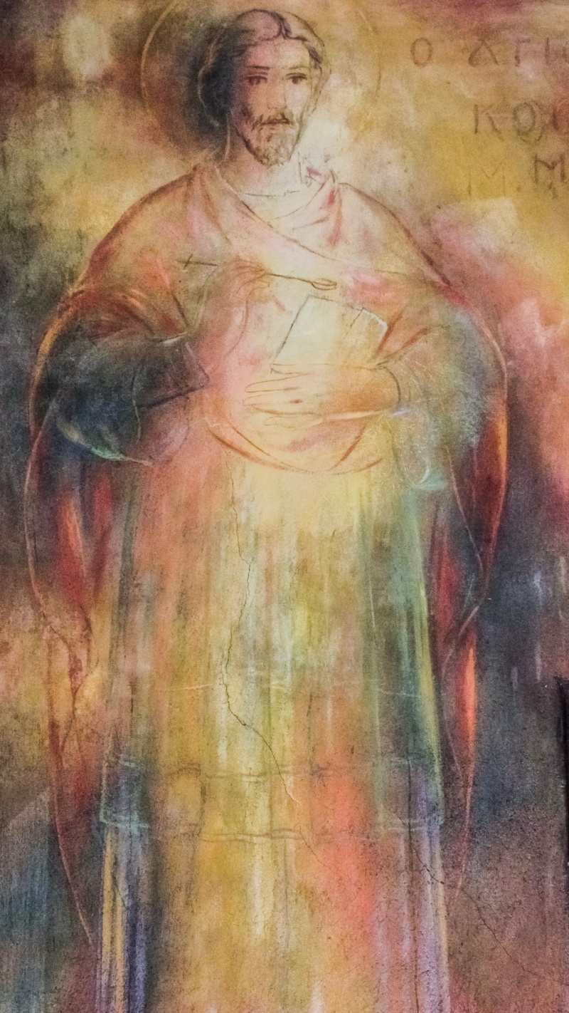 volos, women, ayia triada, adult, backgrounds, painting, abstract, representation, greece, front view, human representation, real people, orthodox, indoors