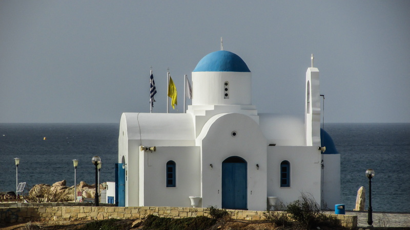 Ayios Nikolaos, travel destinations, dome, Church, famagusta, sky, religion, no people, picturesque, Protaras, built structure, orthodox, nature, sea, Cyprus