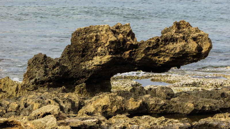 outdoors, 4K, rough, rock, solid, eroded, high angle view, rock - object, rock formation, land, crocodile, cyprus, tranquil scene, protaras, scenics - nature