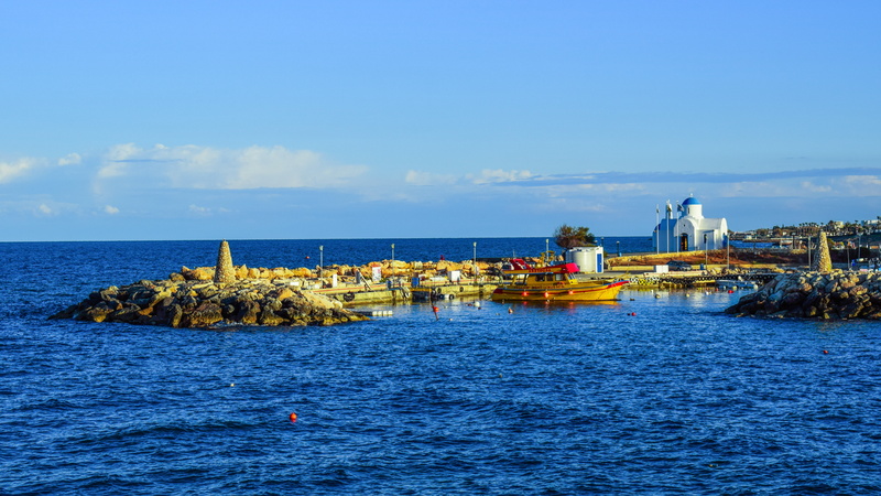 blue, outdoors, scenics - nature, fishing shelter, horizon, nature, 5K, harbor, water, day, nautical vessel, mediterranean, built structure, cyprus, mode of transportation