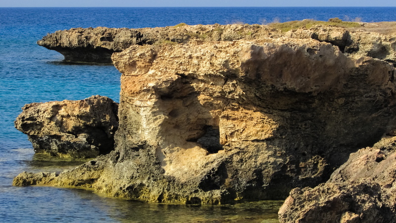 Rock, non-urban scene, land, scenics - nature, tourism, rock - object, tranquility, solid, seaside, eroded, 4K, Cyprus, nature, sea, physical geography