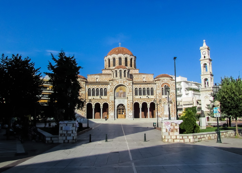 history, belief, the past, tree, 2K, tourism, spirituality, day, cathedral, sunlight, nature, ayios nikolaos, blue, courtyard, plant, magnesia, sky, greece