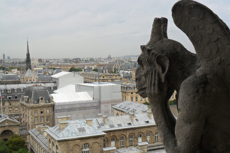 the cathedral, eiffel tower, the statue, tour, maszkaron, panorama, superstructure, the art of, statue, sky, eiffel, spirituality, place of worship, belief
