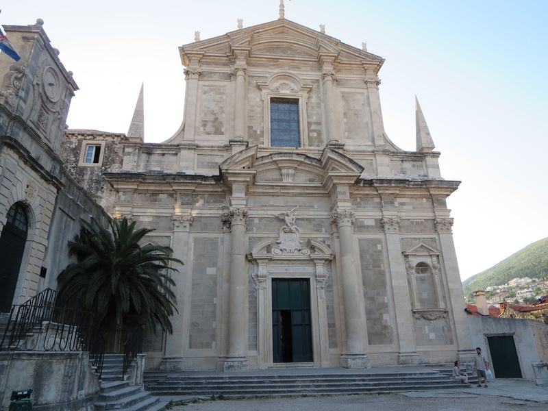 religion, city, sky, church, dubrovnik, day, the past, building exterior, architecture, no people, history, low angle view, 2K, st ignatius, croatia, facade