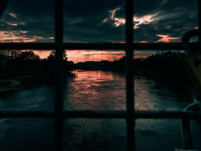 4K, tranquility, no people, reflection, grill, non-urban scene, scenics - nature, window, tree, tranquil scene, HDR, outdoors, beauty in nature, nature