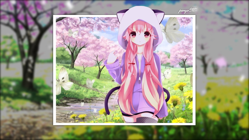 creativity, flowers, artwork, male likeness, pink color, female likeness, anime girls, park, flower, art and craft, tree, day, representation, focus on foreground