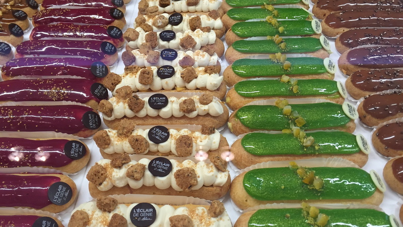 ready-to-eat, chocolate, no people, close-up, still life, choux dough, freshness, treat, variety, frosted, 2K, case, eclairs, temptation, colorful, decorated