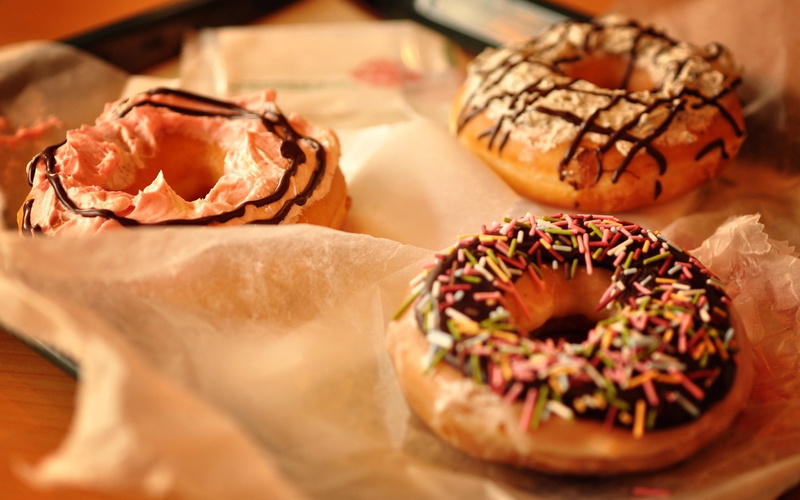 chocolate Doughnut, unhealthy Eating, rolls, snack, multi Colored, bakery, bread, still life, icing, food, gourmet, donuts, breakfast, brown, paper, cake