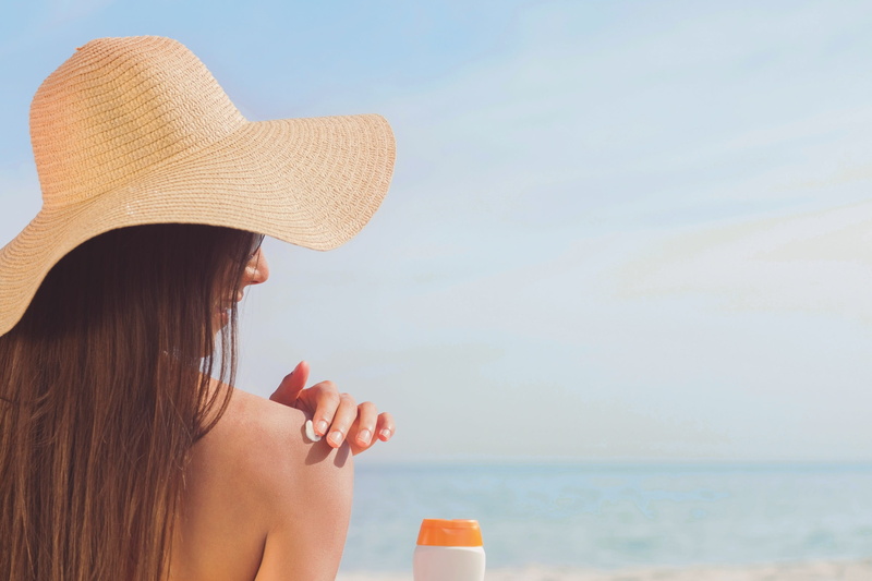 horizon over water, hat, sky, beach, tropical, nature, trip, sun hat, water, leisure activity, sea, sunny, lifestyles, vacation, one person, girl, ocean