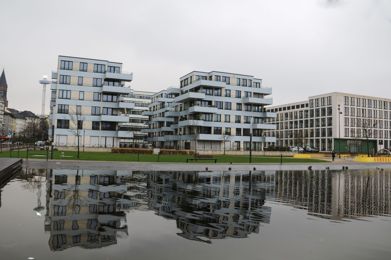 city, building exterior, construction industry, housing, day, outdoors, ude, urban, architecture, nature, sky, no people, student, water, germany, building