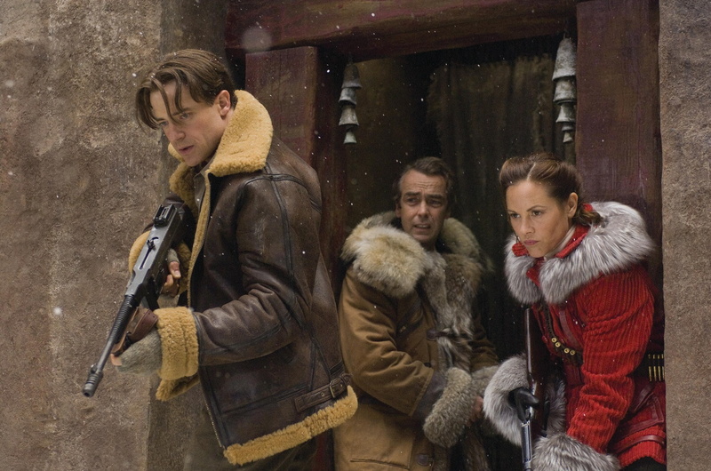 warm clothing, fur coat, the mummy tomb of the dragon emperor, winter, architecture, portrait, heterosexual couple, adult, young men, young women, cold temperature