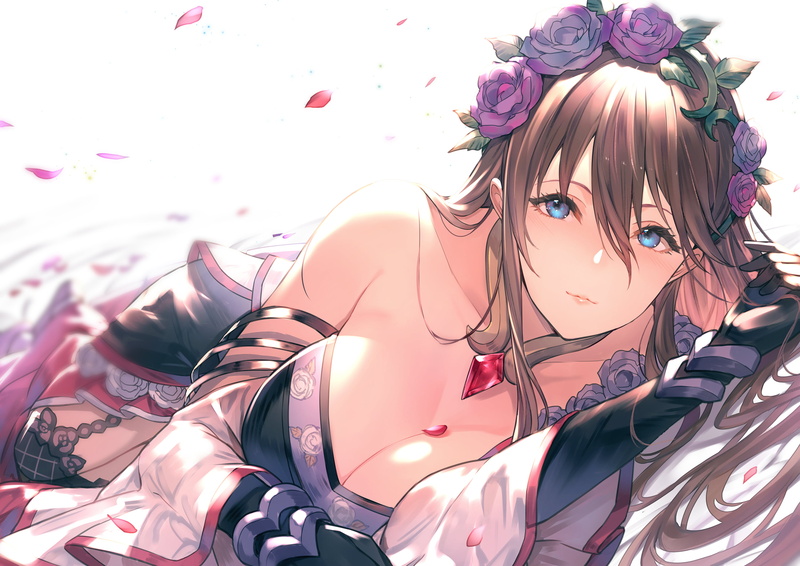 brunette, blue eyes, Rosetta (Granblue Fantasy), 2K, Grand Blue Fantasy