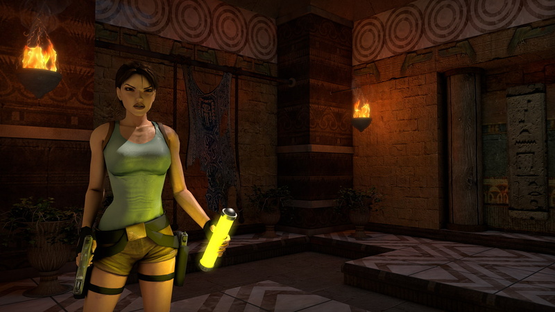 lifestyles, front view, leisure activity, one person, night, women, three quarter length, illuminated, indoors, standing, real people, Tomb Raider, Lara Croft And The Temple Of Osiris