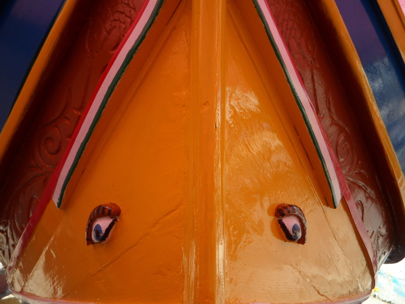 colorful boat, malta, orange color, 4K, representation, low angle view, no people, animal wildlife, insect, outdoors, close-up, boot, architecture, vertebrate