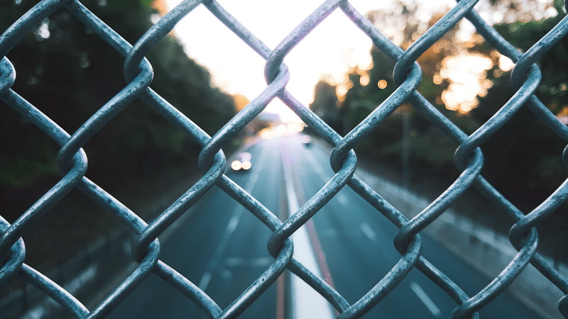 nature, outdoors, no people, city, imprison, united states, protection, close-up, metal, urban, safety, backgrounds, trees, line, pattern, full frame, sunlight