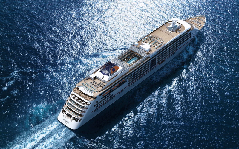 1080P, sea, cruise ship, blue, ship, aerial view
