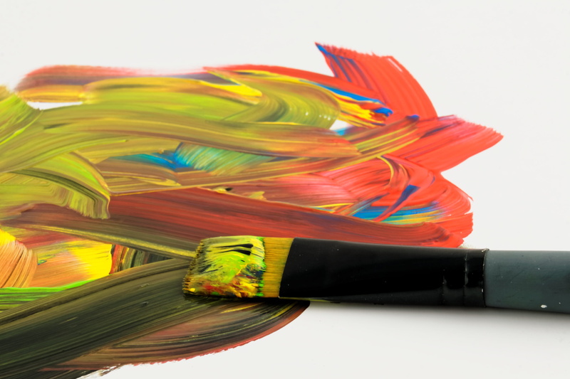 indoors, creativity, artists, orange color, multi colored, artist paints, oil paint, representation, brush, studio shot, acrylic paint, painter, sea, motion