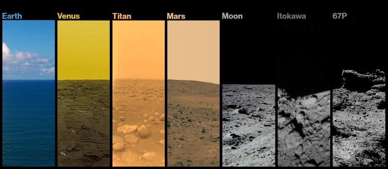 67P/Churyumov–Gerasimenko, Artistic, Sci Fi, Venus, Itokawa (asteroid), Moon, Mars, Titan (moon), 1080P, Earth