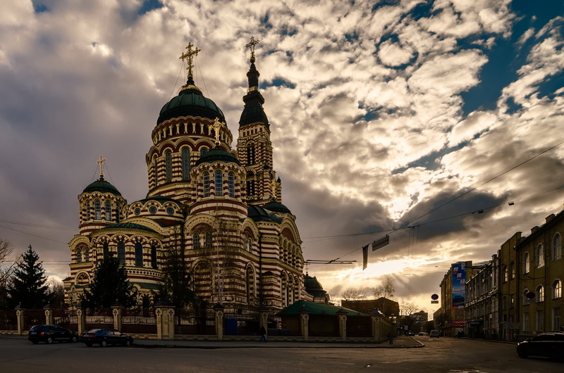 belief, Holy Annunciation Cathedral, street, blue, Annunciation Cathedral, nature, building exterior, incidental people, tourism, outdoors, spirituality