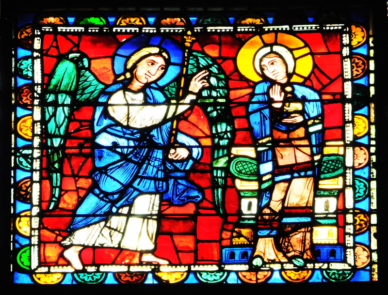 catholic, place of worship, building, full frame, no people, stained glass, light, belief, saint gabriel, indoors, creativity, color, spirituality, 1080P