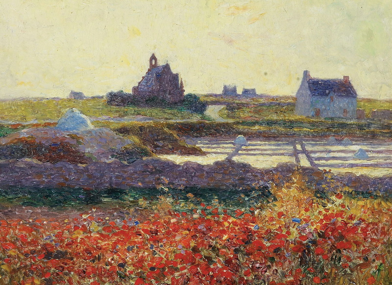 Salt marsh near Croisic, 1080P, landscape, picture, Ferdinand du Plegado, Ferdinand du Puigaudeau
