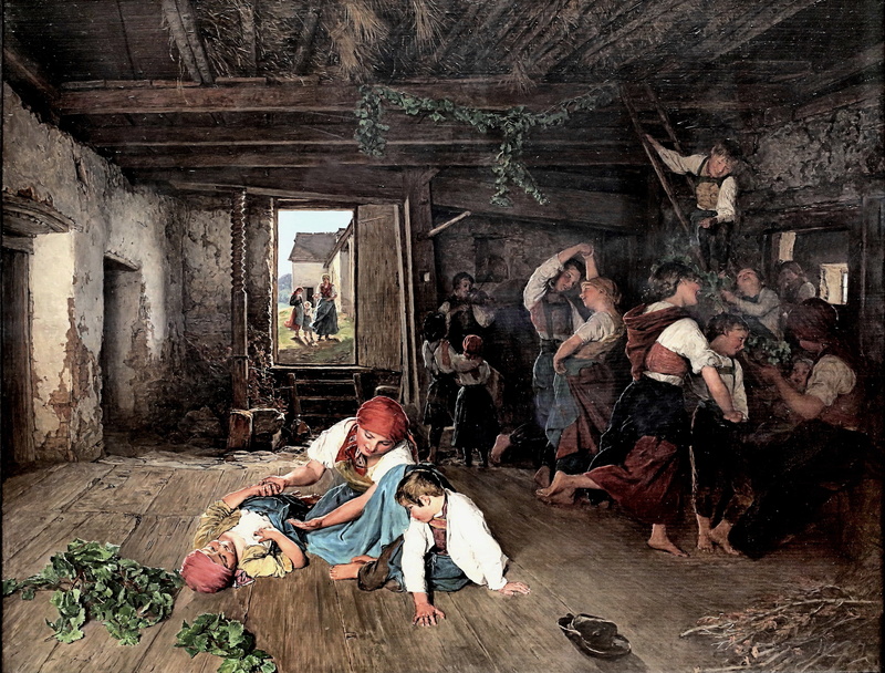Ferdinand Georg Waldmuller, 2K, Preparations for feast, Ferdinand Georg Waldmüller, 1860, Austrian artist, picture