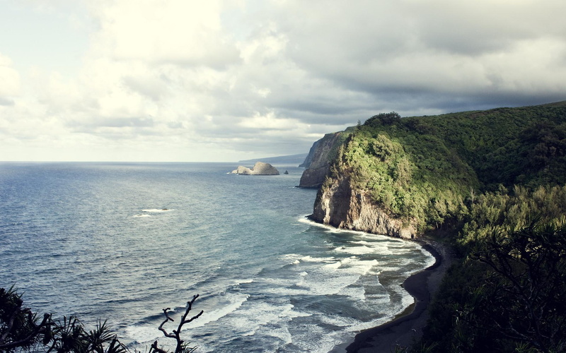 landscapes, picture, 1080P, waves, sea - ocean, skies, coastlines, seascapes, gallery, clouds, trees, nature, forests